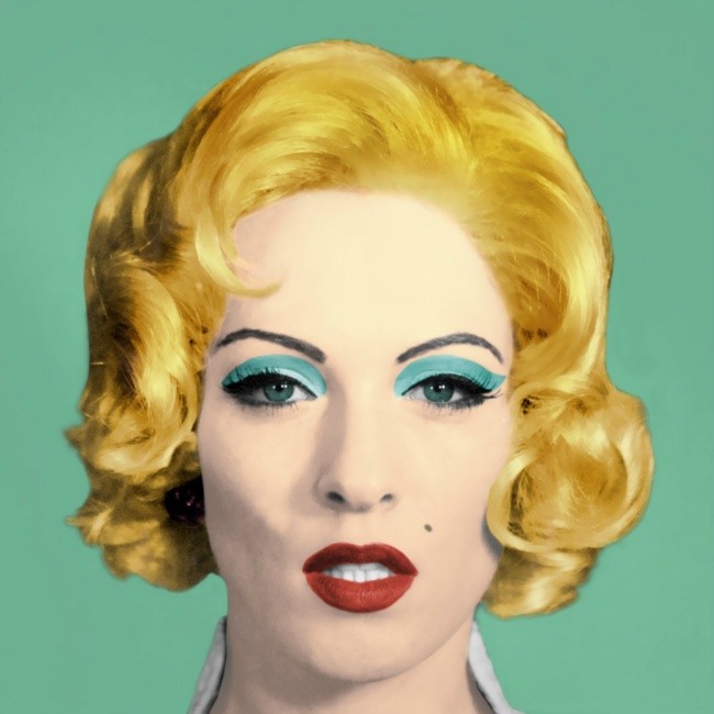 Warholian Monroe - turquoise